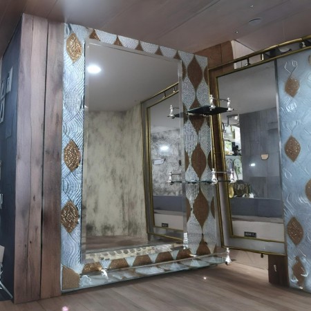 مرايا / مرايه حمام سكوريت زجاج مع رف